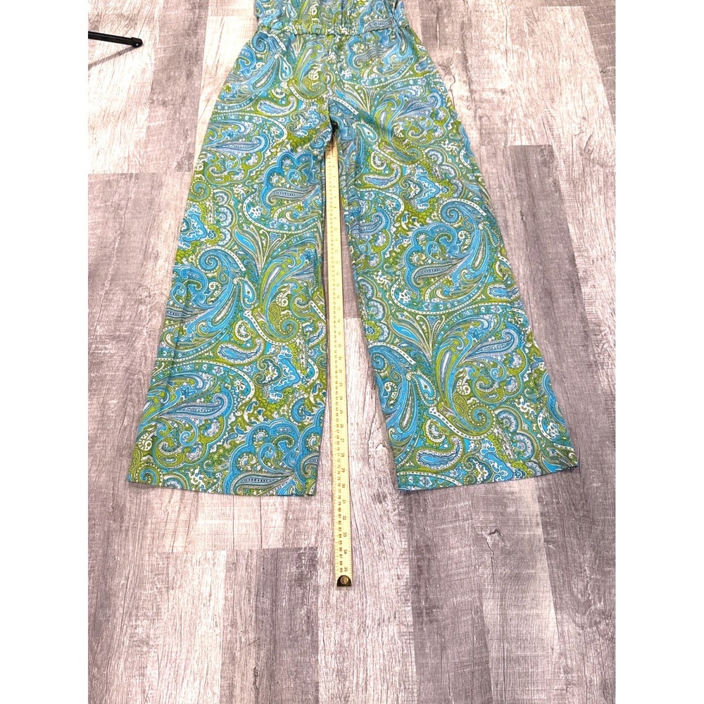Michael Kors Paisley Women Jumpsuit S Pear/Peacock Wide Leg MS53GCF2JM NWT - Picture 5 of 6